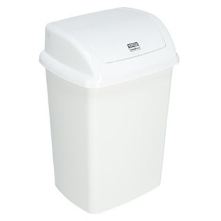 TipTop-Office Mülleimer weiß, aus Kunststoff, 10 Liter