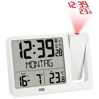 ADE Digitaler Funkwecker weiß