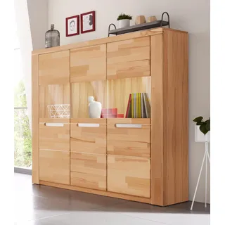Home Affaire Highboard »Kolding«, Breite 140 cm mit 3 Glastüren