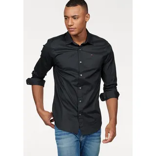Tommy Hilfiger Original Stretch Slim Fit Langarmhemd Tommy Black M