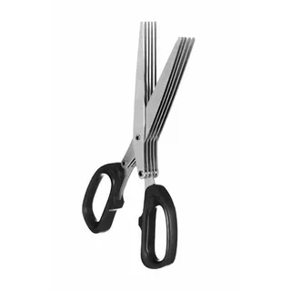 KINVARA Kräuterschere KRÄUTERSCHERE mit 5 Klinge Küchenschere Multiklingen Zerkleinerer 54, Gemüseschere Küchensalatschere Schere