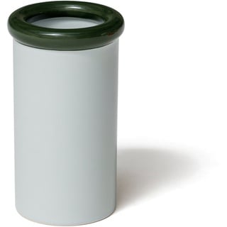 NINE - ROD Vase, Ø x H 12,3 x 21,5 cm, dunkelgrün / hellblau