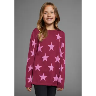 Kidsworld Strickpullover in bordeaux gemustert), | Gr.: 176/182,