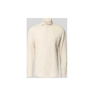 Regular Fit Leinenhemd mit Kentkragen, Sand, 43