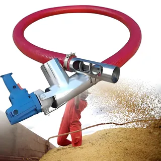 PioMue Tragbare elektrische Getreideförderschnecke, 150 cm/200 cm/250 cm/300 cm/350 cm/400 cm Schlauch, Getreidesaugmaschine für Getreide, Pulver und Baustoffe 150cm
