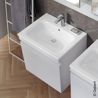 Geberit Renova Plan Waschtisch mit Waschtischunterschrank mit 1 Auszug und Innenschublade, 501915011