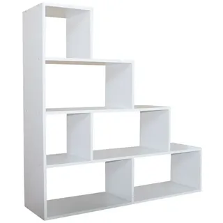 Hti-Living Bücherregal Thekla 11430 1-tlg. Stufenregal Raumteiler Weiß