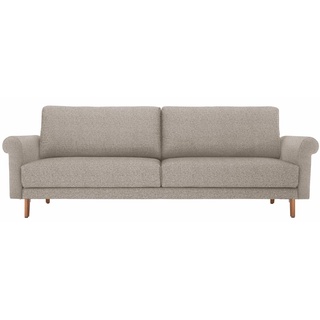 hülsta sofa 3-Sitzer »hs.450«, modern Landhaus, Breite 208 cm, Füße in Nussbaum beige|grau