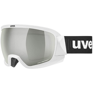 uvex contest CV - Skibrille für Damen und Herren - konstraststeigernd - verzerrungsfreie Sicht - white matt/silver-green - one size