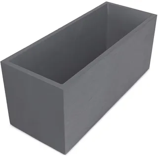 Ondis24 Pflanzkübel Blumenkübel Blumentopf Vulkan Pierre 100cm, Schiefer Optik mit Wasserspeicher, Winterfest (Hellgrau)