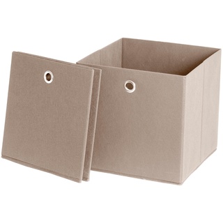 Schildmeyer Faltbox Box, 2er-Set mit Vliesüberzug B/H/T: 32 cm x beige Boxen Aufbewahrung Ordnung Wohnaccessoires