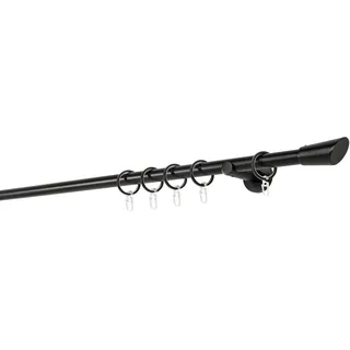 MYDECO Vorhangstange Rag 1-läufig Ø 20 mm 260 cm Schwarz