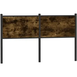 vidaXL Ersatz-Kopfteil Räuchereiche 140 cm Holzwerkstoff und Stahl