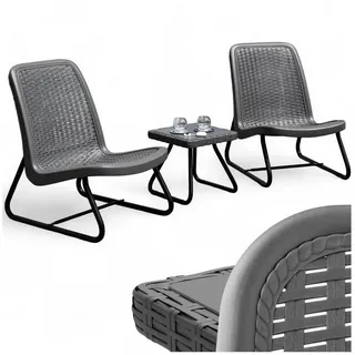 Tectake Modica Set 3-tlg. Grau