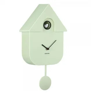 Karlsson Uhr Kuckucksuhr Wall Clock Modern Cuckoo Soft Green (41cm)