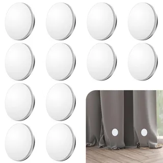 Pilikoll 12 Stück Duschvorhang Beschwerer Weiß Vorhang Beschwerer Outdoor Runde Magnetische Vorhang Gewichte Langlebig Duschvorhang Magnet für Gardinen,Tischdecken,Duschvorhänge