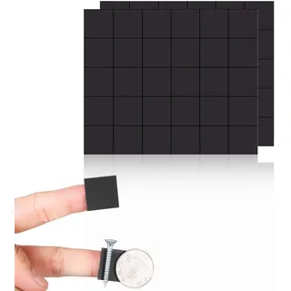 AKJAXQU 60 Stück Magnetplättchen Selbstklebend, Ø 20 mm Magnetstreifen, Magnete Selbstklebend Stark, Magnetstreifen Zum Kleben, Flache Magnete, Magnetfolie selbstklebend