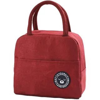 ZoneYan Lunch Tasche Isoliertasche, Kleine Faltbare Kühltasche Zur Arbeit Schule, Picknick-Handtasche Für Frauen, Erwachsene, Studenten und Kinder (pink)