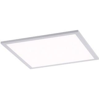 JUST LIGHT LED Deckenleuchte LOLA-SMART FLAT, 1-flammig, 45 x 45 cm, Weiß, Anpassung der Farbtemperatur, Dimmfunktion, RGB-Farbwechsel, LED fest integriert, Warmweiß, Neutralweiß, LED Deckenlampe, Metall, Kunststoff, mit Fernbedienung weiß