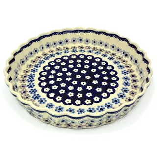 Bunzlauer keramik Tarte- oder Quicheform 26,5 cm (Dekor Leonie)