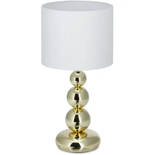 Relaxdays Tischlampe Gold