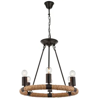 GLOBO Ulleu 6-flg. 50 cm rund schwarz
