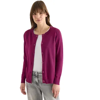 Cecil Basic Cardigan mit Rundhals Pink 3XL