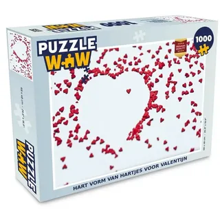 MuchoWow Puzzle Herzform der Herzen für Valentinstag, 1000 Puzzleteile, Foto-Puzzle, Bilderrätsel, Puzzlespiele, Klassisch bunt 48 cm x 68 cm x 2 cm