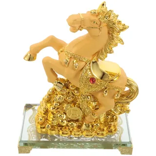 VICASKY Feuerpferd Chinesisch Figur Zodiac Rotes Pferd Chinesisches Neujahr 2026 The of Horse Deko Rote Lucky Pferde Statue Pferdefigur Ornament Tree Neujahrs Pferdefiguren Glänzende Feng Shui