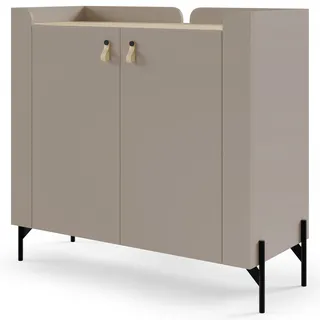 KOMMODE Sorella mit 2 Türen, 100 cm, für Jugendzimmer, Porcini + Eiche Mavelie