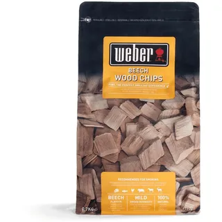 Weber Buchenholz Räucherchips (700g Packung) - dezent, süßliches Aroma, ideal für Käse, Gemüse, Fisch, Geflügel & Schwein, EU-Produkt, nachhaltig gewonnen, FSC zertifiziertes Holz (17621)