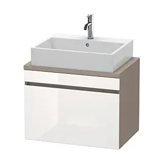 Duravit DuraStyle Waschtisch-Unterschrank DS530102243 70 x 47,8 cm, weiß hochglanz/basalt matt, für Konsole, 1 Auszug