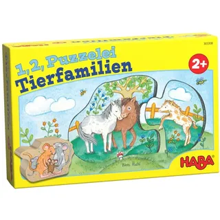 HABA 303308 1,2, Puzzelei – Tierfamilien, Spiel
