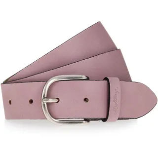 Ledergürtel MUSTANG "Madison", Damen, Gr. 85, rosa (pale rose), Rindsleder, Gürtel Ledergürtel, aus Rindsleder, mit Pull-Up-Leder