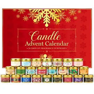 Kerzen Adventskalender 2026 Frauen Männer | Adventskalender Duftkerzen Weihnachtskalender mit 24 Duftkerzen, Weihnachtskalender Geschenk für Erwachsene und Paare