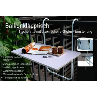 Spetebo Balkontisch 60 x 40 cm klappbar