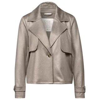 STREET ONE Lederimitat-Blazer – Elegante leichte Jacke beige 36