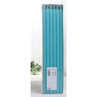 CandleCorner Stabkerzen, 30 x 1,2 cm Ø, 12er-Pack, türkis