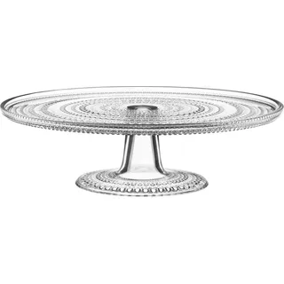 Iittala Kastehelmi Kuchenplatte mit Fuß 315mm klar