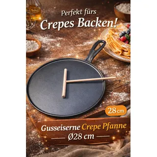 Rosenstein & Söhne Gusseiserne Crêpe-Pfanne 28 cm