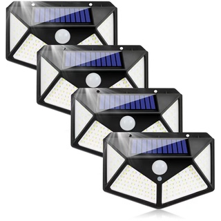 Solarlampen für Außen mit Bewegungsmelder Aussen Solarleuchten Led Strahler Aussenlampe Sicherheitswandleuchte IP65 Wasserdicht 3 Modi Solar Wandleuchte für Balkon Garten Garage Hauswand Hof (4 Stück)