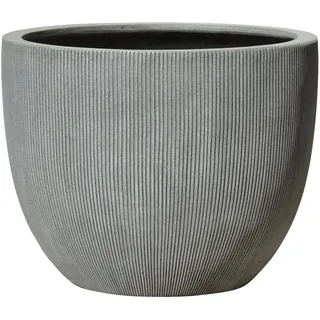 Dehner Übertopf Banbury, frostbeständiger Blumenkübel, Polystone, grau, für den Außenbereich, inkl. Bodenloch gegen Staunässe grau Ø 32 cm