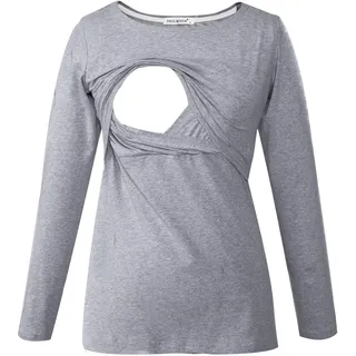Smallshow Damen Stillshirt Langarm Umstandsshirt 3er Pack - XXL