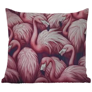 MuchoWow Dekokissen Flamingo - Rosa - Tiere, Kissenhülle für den Außenbereich, Outdoor, Kissen, 50x50 cm rosa Quadratisch | 50 cm x 15 cm x 50 cm