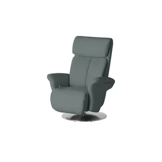 HIMOLLA Sessel 7227 Leder 82 x 107 x 88 cm Blau mit Relaxfunktion