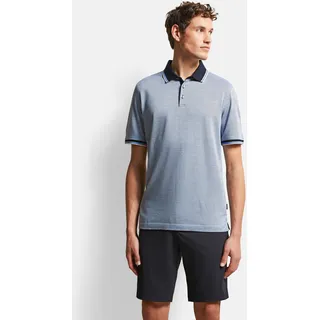 Poloshirt BUGATTI Gr. 4XL, blau (hellblau) Herren Shirts Kurzarm mit 3-tone-Dessin
