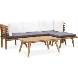 vidaXL Garten-Lounge-Set 5-tlg. Massivholz Akazie braun