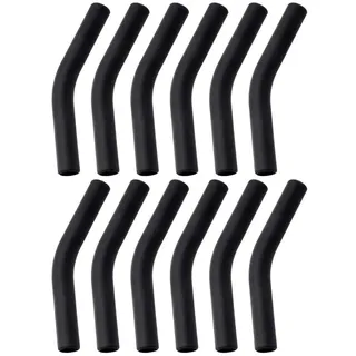 Qusedwey Strohhalmspitzen Aus Silikon, Wiederverwendbare Ersatzspitze für Strohhalme Aus Edelstahl mit 8 mm Außendurchmesser, Schwarz