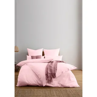 OTTO home Luisa Gestreift Baumwolle Rosa 135 x 200 cm + 80 x 80 cm