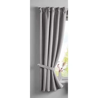 Gardinenbox NewYork verdeckte Schlaufen 140 x 160 cm grau